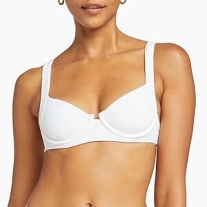 NWT - Vitamin A Demi Underwire Top - White EcoRib